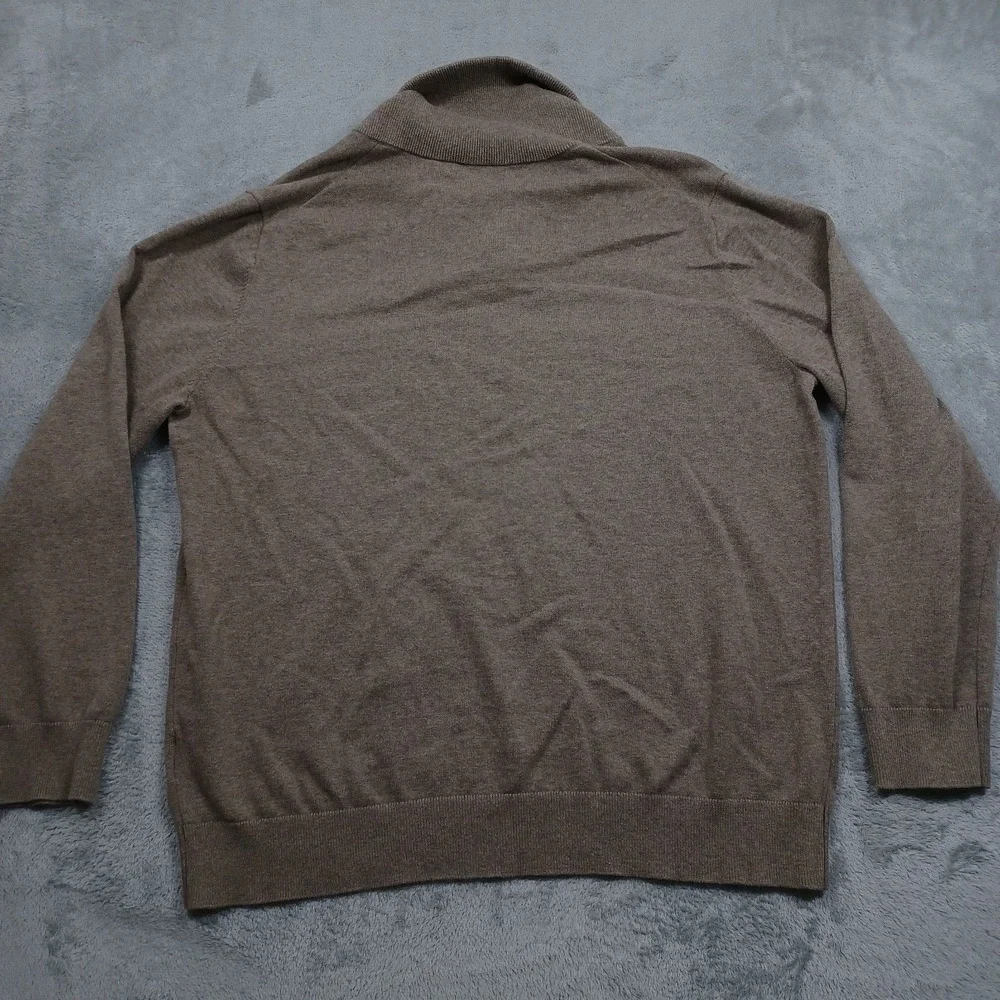 Banana Republic Sweater Mens XL Brown Cowl Neck‎ Preppy Pullover Knit